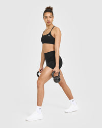 Unified High Waisted Pocket Shorts 6" | Black