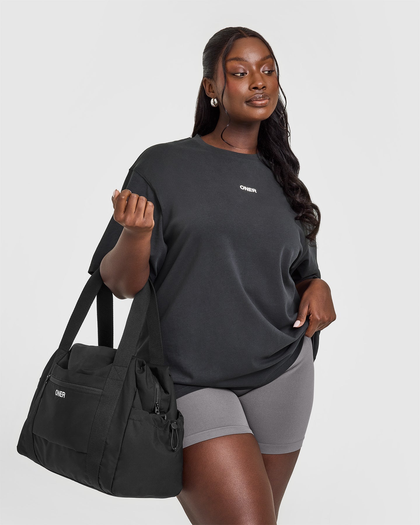 Raising The Bar Oversized Washed T-Shirt | Coal