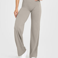 SoftMotion™ Straight Leg Bottoms with White Logo | Warm Sand