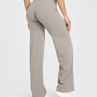 SoftMotion™ Straight Leg Bottoms with White Logo | Warm Sand
