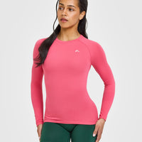 Go To Seamless Fitted Long Sleeve Top | Velvet Pink