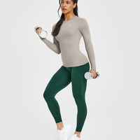 Go To Seamless Fitted Long Sleeve Top | Warm Sand