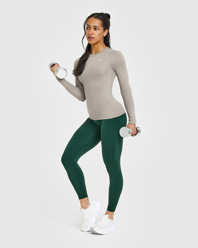 Go To Seamless Fitted Long Sleeve Top | Warm Sand