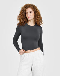 Mellow™ Soft Mid Long Sleeve Top | Coal