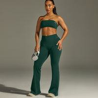 SoftMotion™ Flared Bottoms with White Logo | Dark Racing Green