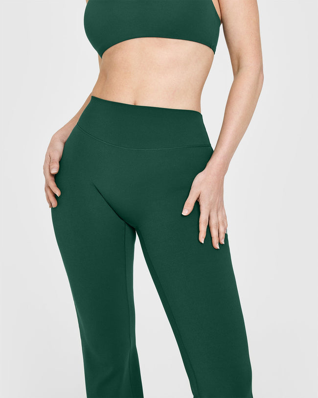 SoftMotion™ Flared Bottoms with White Logo | Dark Racing Green