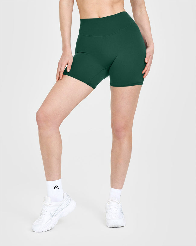 SoftMotion™ Shorts 6" with White Logo | Dark Racing Green