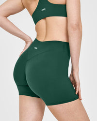 SoftMotion™ Shorts 6" with White Logo | Dark Racing Green