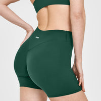 SoftMotion™ Shorts 6" with White Logo | Dark Racing Green