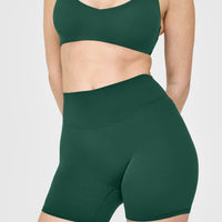 SoftMotion™ Shorts 6" with White Logo | Dark Racing Green