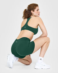 SoftMotion™ Shorts 6" with White Logo | Dark Racing Green