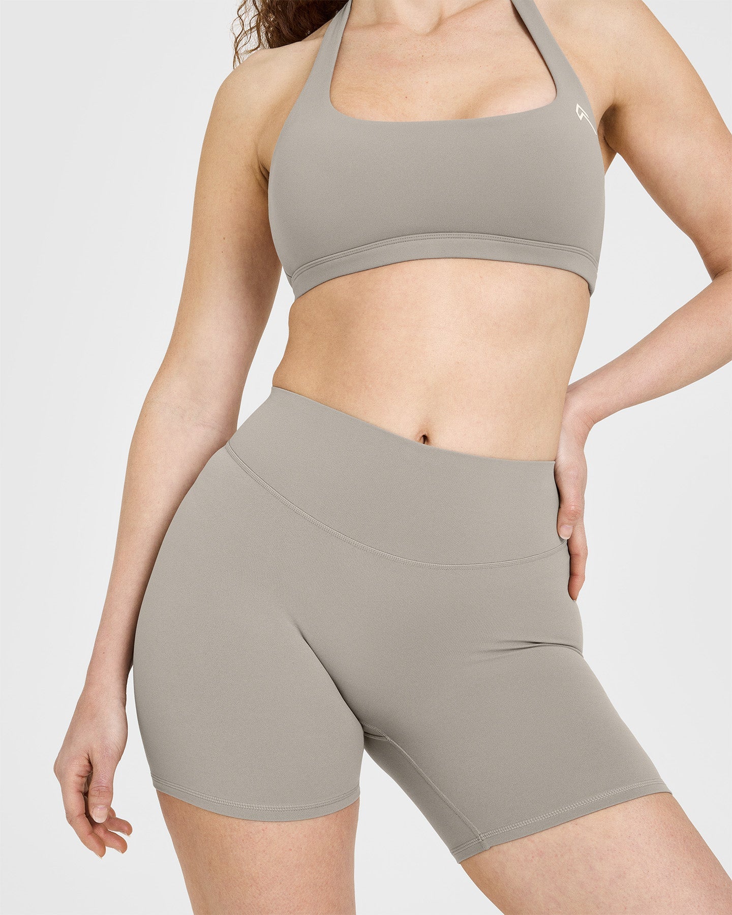 SoftMotion™ Shorts 6" with White Logo | Warm Sand