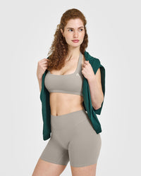 SoftMotion™ Shorts 6" with White Logo | Warm Sand