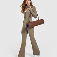 SoftMotion™ Jacket with White Logo | Moss Brown