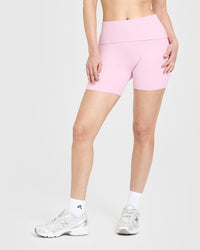 SoftMotion™ Fold Over Shorts 6" | Chalk Pink