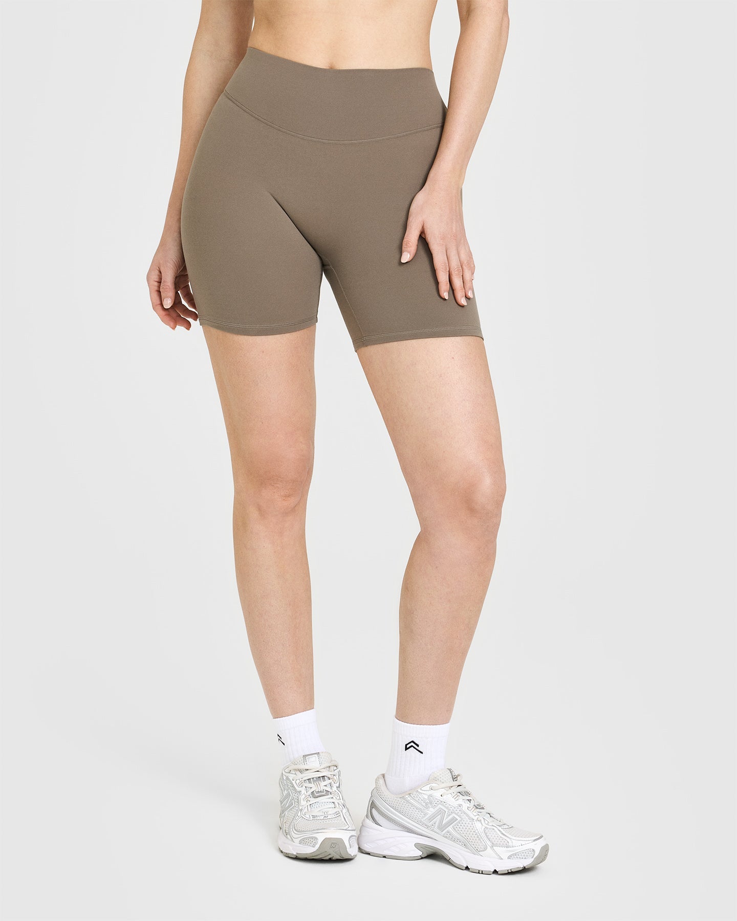 SoftMotion™ Shorts 6" with White Logo | Moss Brown