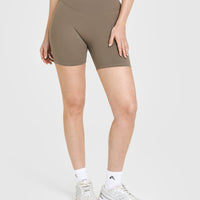 SoftMotion™ Shorts 6" with White Logo | Moss Brown