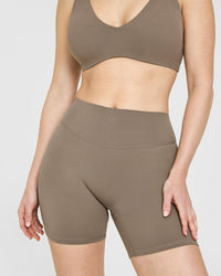 SoftMotion™ Shorts 6" with White Logo | Moss Brown