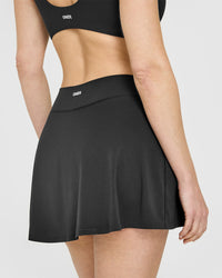 SoftMotion™ Skort with White Logo | Soft Black