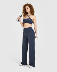 EasyLift™ Multi Way Bandeau Bralette with White Logo | True Blue