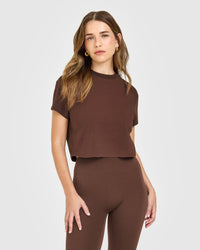 Cotton Relaxed T-Shirt | Copper Brown