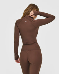 SoftMotion™ Jacket with White Logo | Espresso Brown
