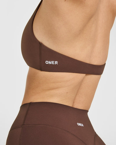SoftMotion™ Minimal Halter Neck Bralette | Espresso Brown
