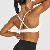 EnhanceLift™ Seamless Strappy Sports Bra | White