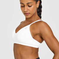 EnhanceLift™ Seamless Strappy Sports Bra | White