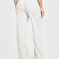 Raw Lounge Wide Leg Joggers | Light Grey Marl