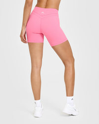 Unified High Waisted Shorts 6" | Peony Pink