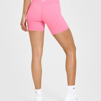 Unified High Waisted Shorts 6" | Peony Pink