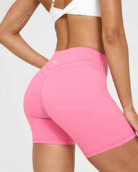 Unified High Waisted Shorts 6" | Peony Pink
