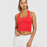 Cotton Fitted Mid Vest | Muscle Mommy Red