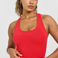 Cotton Fitted Mid Vest | Muscle Mommy Red