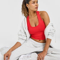 Cotton Fitted Mid Vest | Muscle Mommy Red