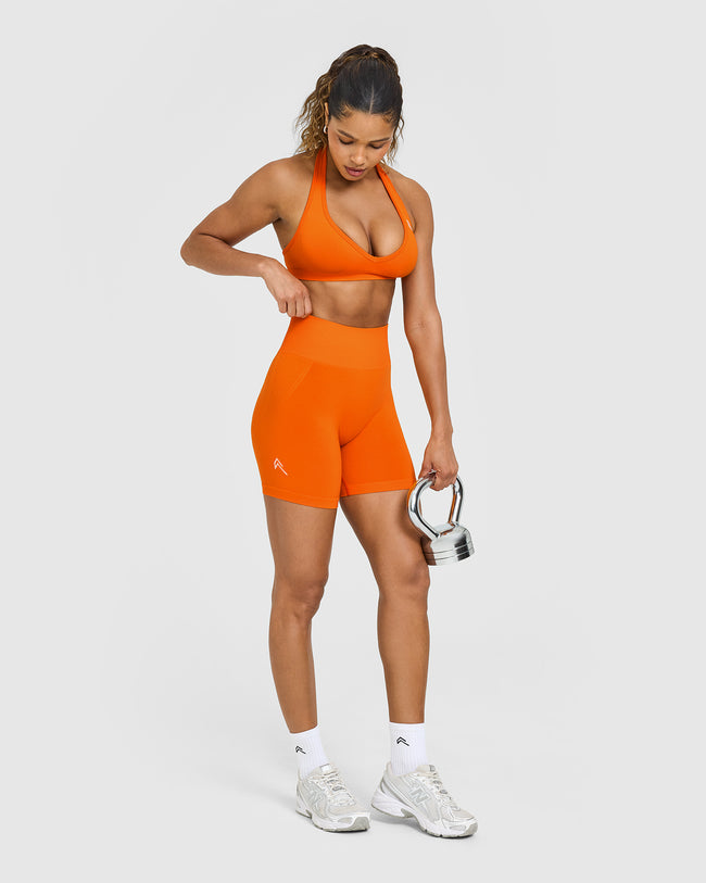 Effortless Seamless Shorts | Flame Orange