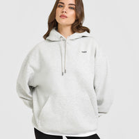 Foundations Oversized Hoodie | Light Grey Marl