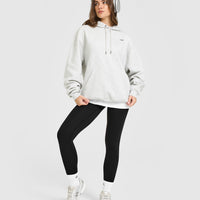 Foundations Oversized Hoodie | Light Grey Marl