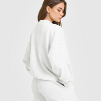 Mid Weight Sweatshirt | Light Grey Marl