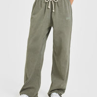 Raw Lounge Wide Leg Joggers | Washed Alpine Green