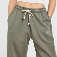 Raw Lounge Wide Leg Joggers | Washed Alpine Green