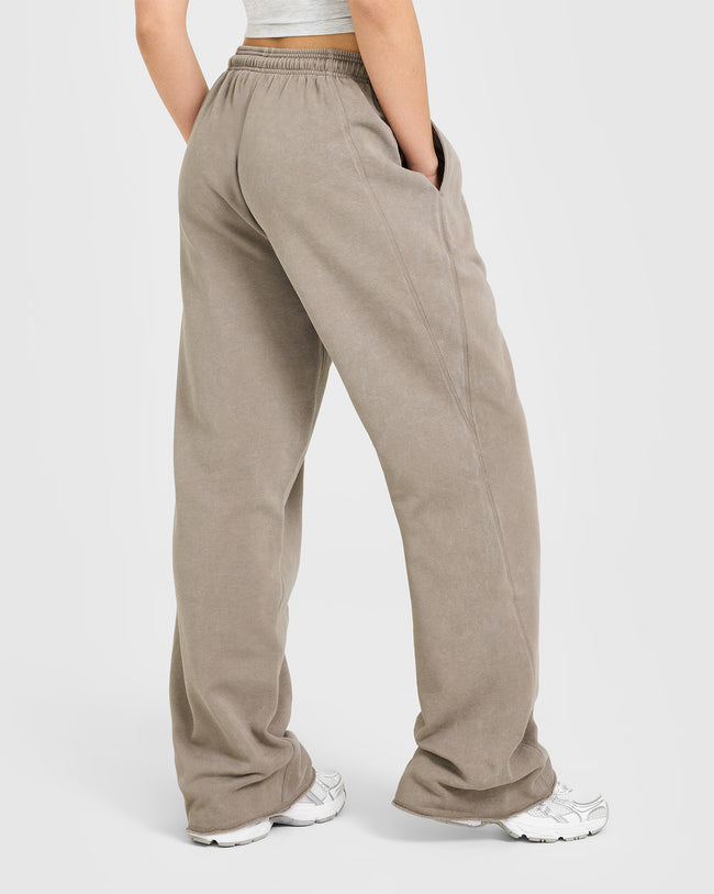 Raw Lounge Wide Leg Joggers | Washed Minky