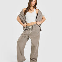 Raw Lounge Wide Leg Joggers | Washed Minky
