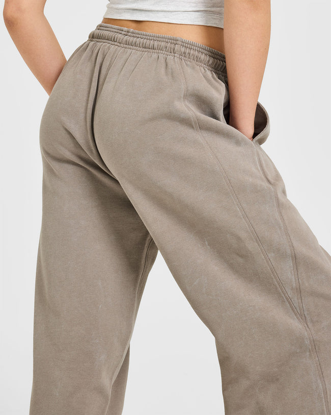 Raw Lounge Wide Leg Joggers | Washed Minky