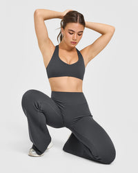 SoftMotion™ Bralette with White Logo | Coal