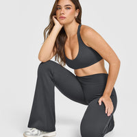 SoftMotion™ Flared Bottoms with White Logo | Coal