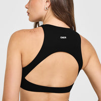 SoftMotion™ High Neck Sports Bra | Black