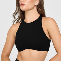 SoftMotion™ High Neck Sports Bra | Black