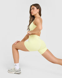 SoftMotion™ High Waisted Shorts 6" | Pastel Yellow
